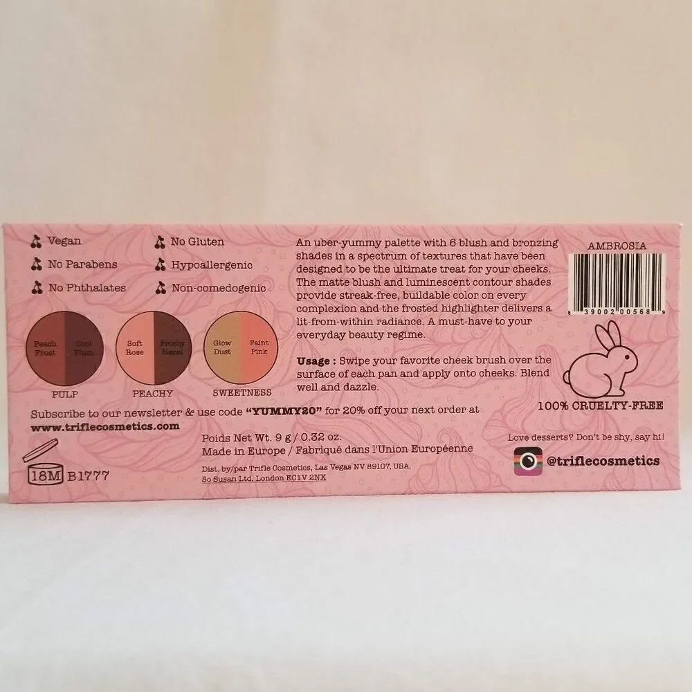 Trifle Cosmetics - Pavlova Palette - Blush & Bronzing Palette